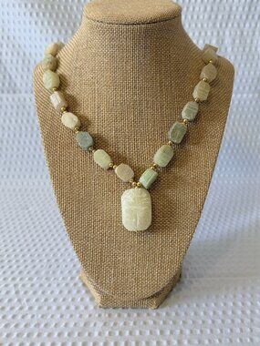 Soapstone Carved Bead Necklace